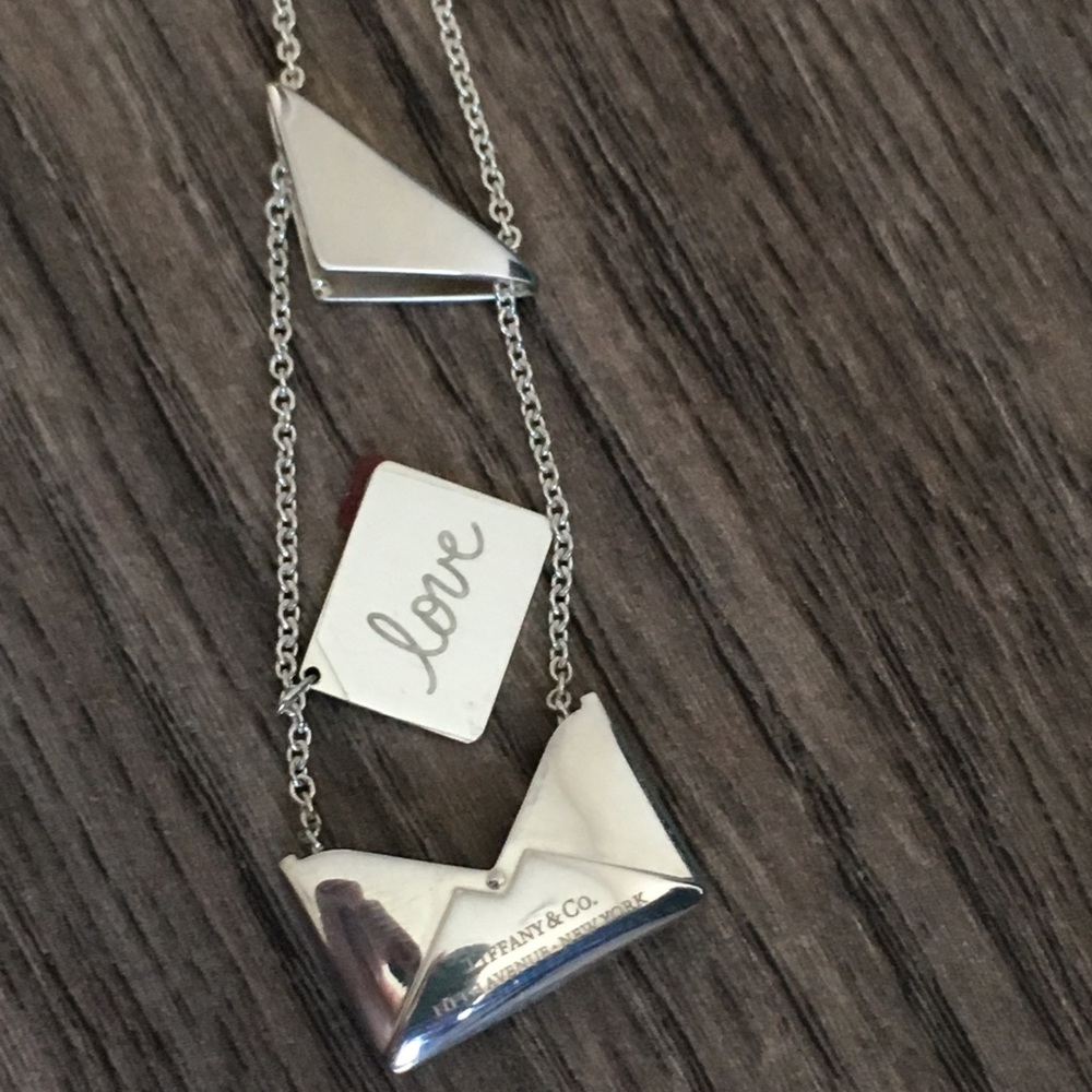 Tiffany and co sweet nothings envelope pendant.